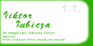 viktor kubicza business card